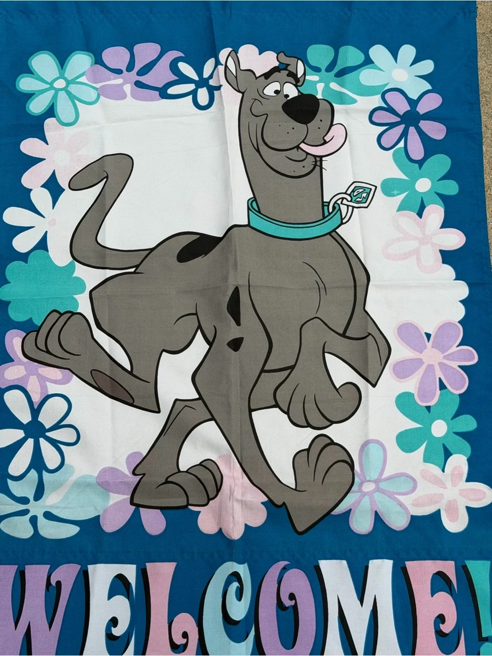 Scooby-Doo Banner Welcome Flag 28x40 Two Sided Garden Hanna Barbera